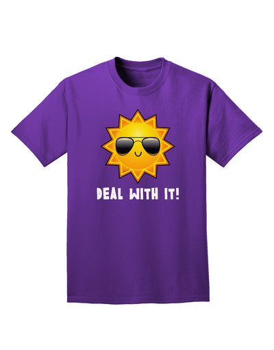 Deal With It Cute Sun Adult Dark T-Shirt-Mens T-Shirt-TooLoud-Purple-Small-Davson Sales