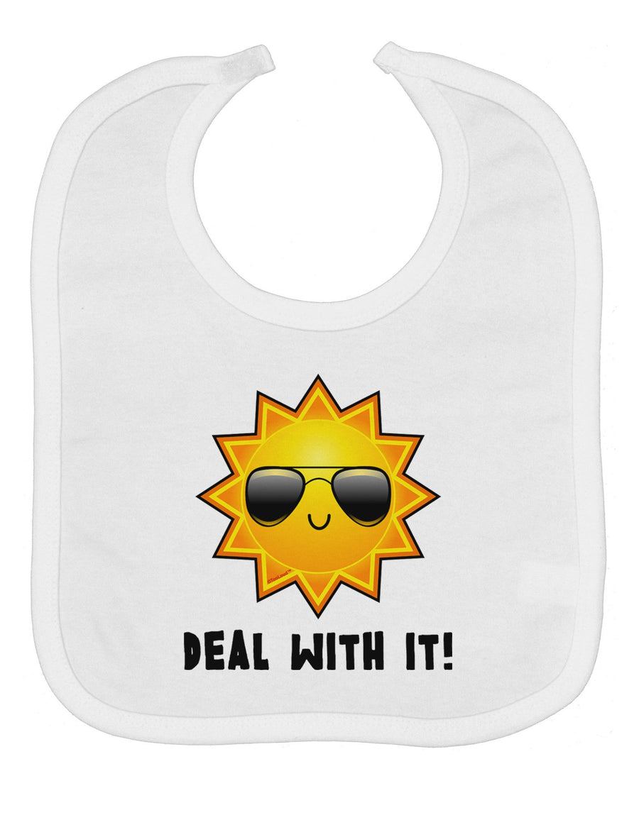 Deal With It Cute Sun Baby Bib