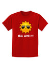 Deal With It Cute Sun Childrens Dark T-Shirt-Childrens T-Shirt-TooLoud-Red-X-Small-Davson Sales