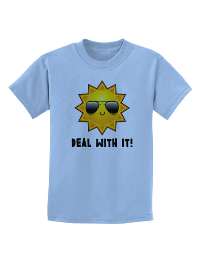 Deal With It Cute Sun Childrens T-Shirt-Childrens T-Shirt-TooLoud-Light-Blue-X-Small-Davson Sales