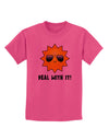 Deal With It Cute Sun Childrens T-Shirt-Childrens T-Shirt-TooLoud-Sangria-X-Small-Davson Sales