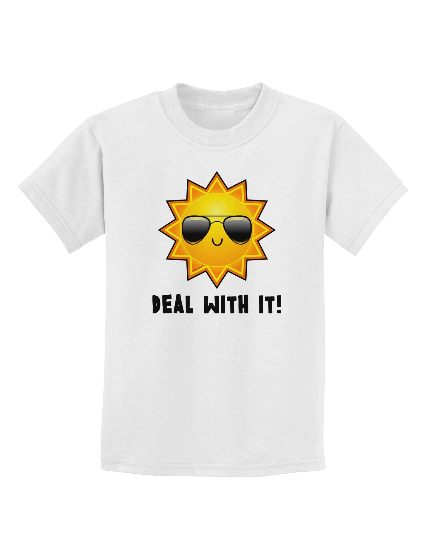 Deal With It Cute Sun Childrens T-Shirt-Childrens T-Shirt-TooLoud-White-X-Small-Davson Sales