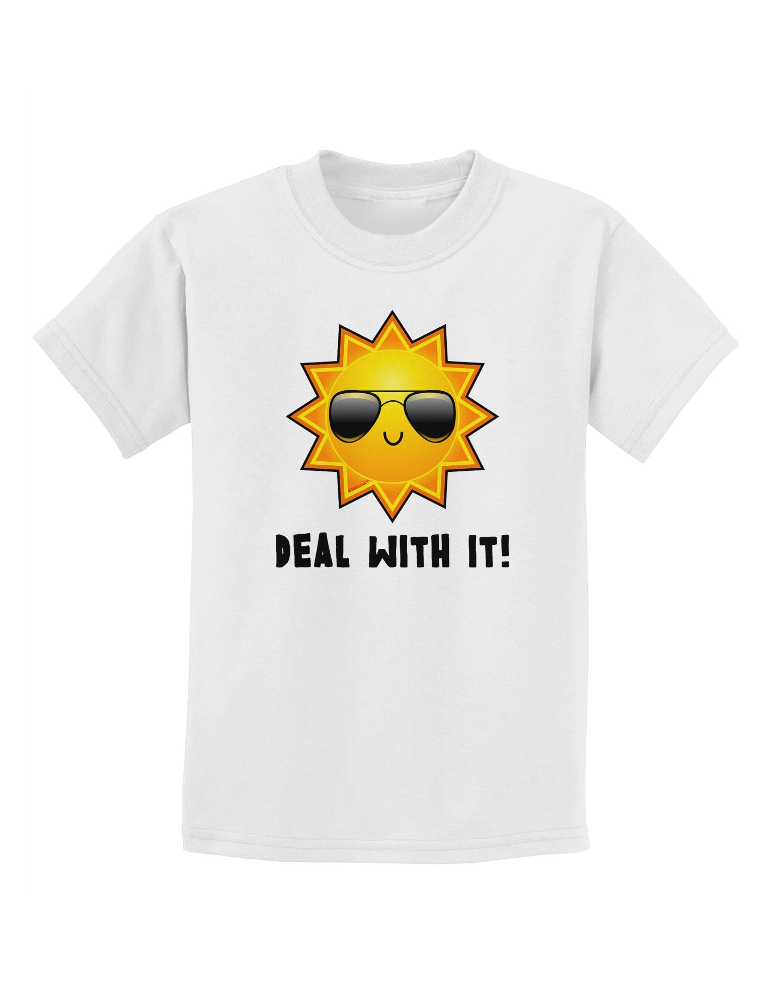 Deal With It Cute Sun Childrens T-Shirt-Childrens T-Shirt-TooLoud-White-X-Small-Davson Sales