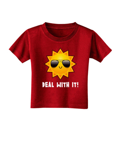 Deal With It Cute Sun Toddler T-Shirt Dark-Toddler T-Shirt-TooLoud-Red-2T-Davson Sales