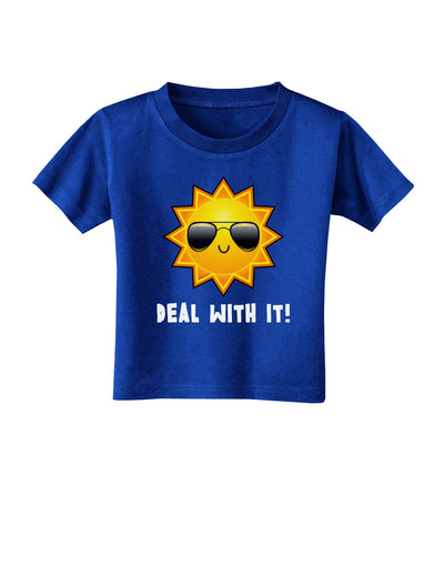 Deal With It Cute Sun Toddler T-Shirt Dark-Toddler T-Shirt-TooLoud-Royal-Blue-2T-Davson Sales