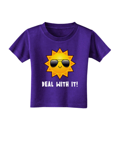 Deal With It Cute Sun Toddler T-Shirt Dark-Toddler T-Shirt-TooLoud-Purple-2T-Davson Sales