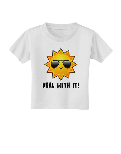 Deal With It Cute Sun Toddler T-Shirt-Toddler T-Shirt-TooLoud-White-2T-Davson Sales