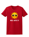 Deal With It Cute Sun Womens Dark T-Shirt-TooLoud-Red-X-Small-Davson Sales