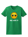 Deal With It Cute Sun Womens Dark T-Shirt-TooLoud-Kelly-Green-X-Small-Davson Sales