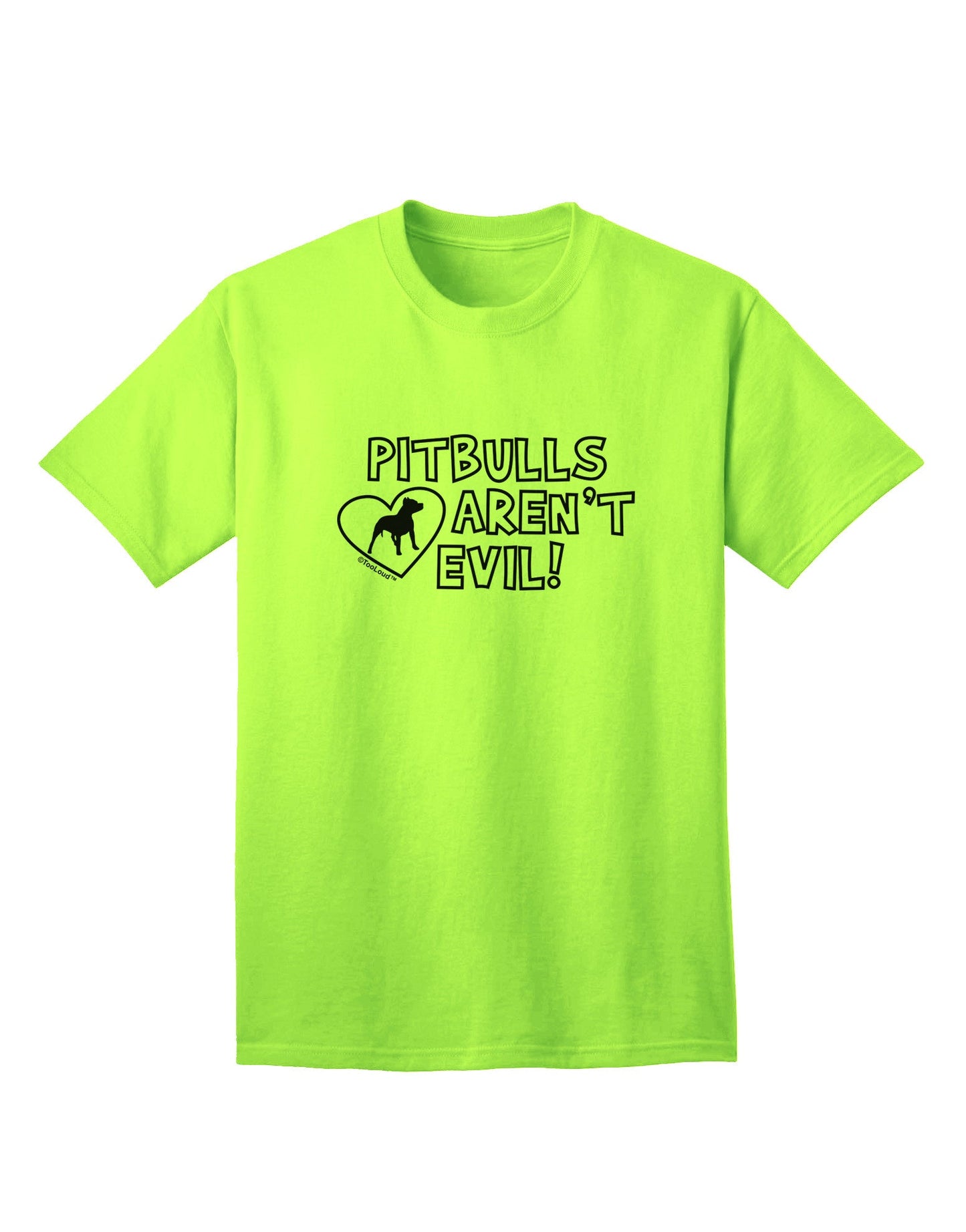 Debunking Myths: 'Pitbulls Aren't Evil' Premium Adult T-Shirt Collection-Mens T-shirts-TooLoud-Neon-Green-Small-Davson Sales
