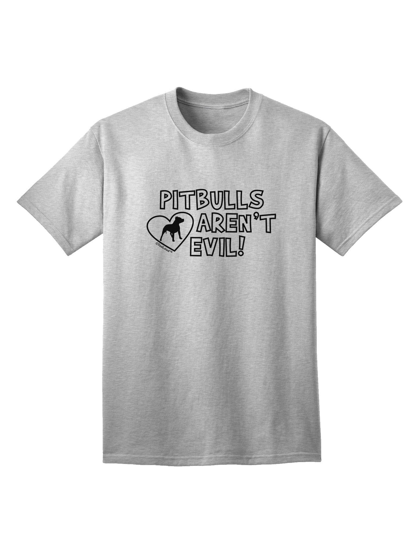 Debunking Myths: 'Pitbulls Aren't Evil' Premium Adult T-Shirt Collection-Mens T-shirts-TooLoud-AshGray-Small-Davson Sales