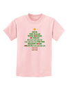 Deck the Halls Lyrics Christmas Tree Childrens T-Shirt-Childrens T-Shirt-TooLoud-PalePink-X-Small-Davson Sales