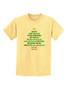 Deck the Halls Lyrics Christmas Tree Childrens T-Shirt-Childrens T-Shirt-TooLoud-Daffodil-Yellow-X-Small-Davson Sales