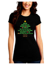 Deck the Halls Lyrics Christmas Tree Juniors Crew Dark T-Shirt-T-Shirts Juniors Tops-TooLoud-Black-Juniors Fitted Small-Davson Sales