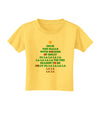 Deck the Halls Lyrics Christmas Tree Toddler T-Shirt-Toddler T-Shirt-TooLoud-Yellow-2T-Davson Sales