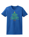 Deck the Halls Lyrics Christmas Tree Womens Dark T-Shirt-TooLoud-Royal-Blue-X-Small-Davson Sales