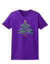 Deck the Halls Lyrics Christmas Tree Womens Dark T-Shirt-TooLoud-Purple-X-Small-Davson Sales