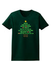 Deck the Halls Lyrics Christmas Tree Womens Dark T-Shirt-TooLoud-Forest-Green-Small-Davson Sales