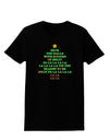 Deck the Halls Lyrics Christmas Tree Womens Dark T-Shirt-TooLoud-Black-X-Small-Davson Sales