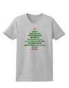 Deck the Halls Lyrics Christmas Tree Womens T-Shirt-Womens T-Shirt-TooLoud-AshGray-X-Small-Davson Sales