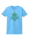 Deck the Halls Lyrics Christmas Tree Womens T-Shirt-Womens T-Shirt-TooLoud-Aquatic-Blue-X-Small-Davson Sales