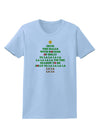 Deck the Halls Lyrics Christmas Tree Womens T-Shirt-Womens T-Shirt-TooLoud-Light-Blue-X-Small-Davson Sales