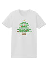 Deck the Halls Lyrics Christmas Tree Womens T-Shirt-Womens T-Shirt-TooLoud-White-X-Small-Davson Sales