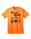 Declare War on Negativity Adult T-Shirt-Mens T-Shirt-TooLoud-Neon-Orange-Small-Davson Sales