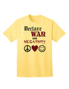 Declare War on Negativity Adult T-Shirt-Mens T-Shirt-TooLoud-Yellow-Small-Davson Sales