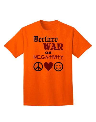 Declare War on Negativity Adult T-Shirt-Mens T-Shirt-TooLoud-Orange-Small-Davson Sales