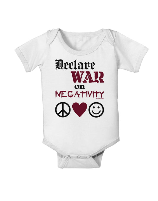 Declare War on Negativity Baby Romper Bodysuit by-Baby Romper-TooLoud-White-06-Months-Davson Sales