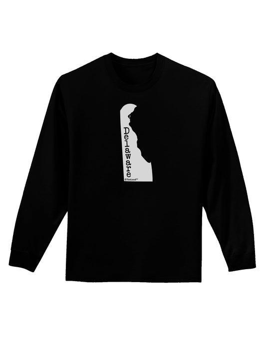 Delaware - United States Shape Adult Long Sleeve Dark T-Shirt by TooLoud-TooLoud-Black-Small-Davson Sales