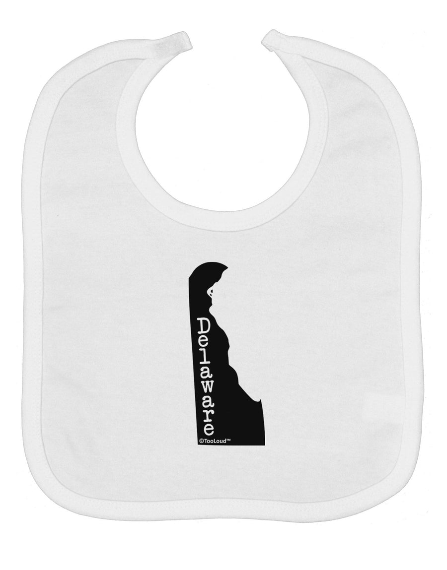 Delaware - United States Shape Baby Bib by TooLoud