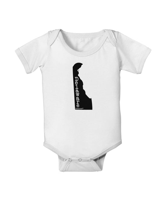 Delaware - United States Shape Baby Romper Bodysuit by TooLoud-Baby Romper-TooLoud-White-06-Months-Davson Sales