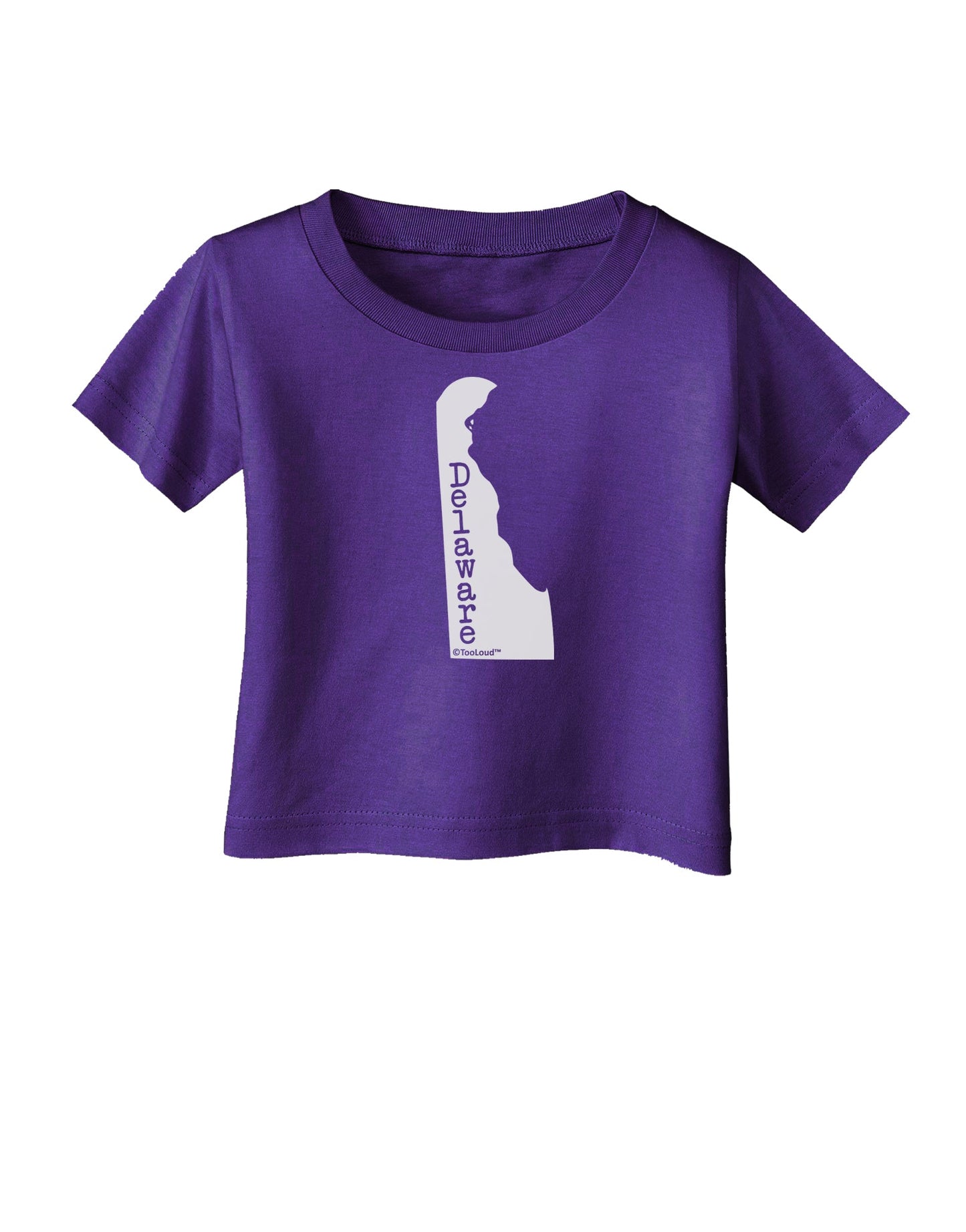 Delaware - United States Shape Infant T-Shirt Dark by TooLoud-Infant T-Shirt-TooLoud-Purple-06-Months-Davson Sales