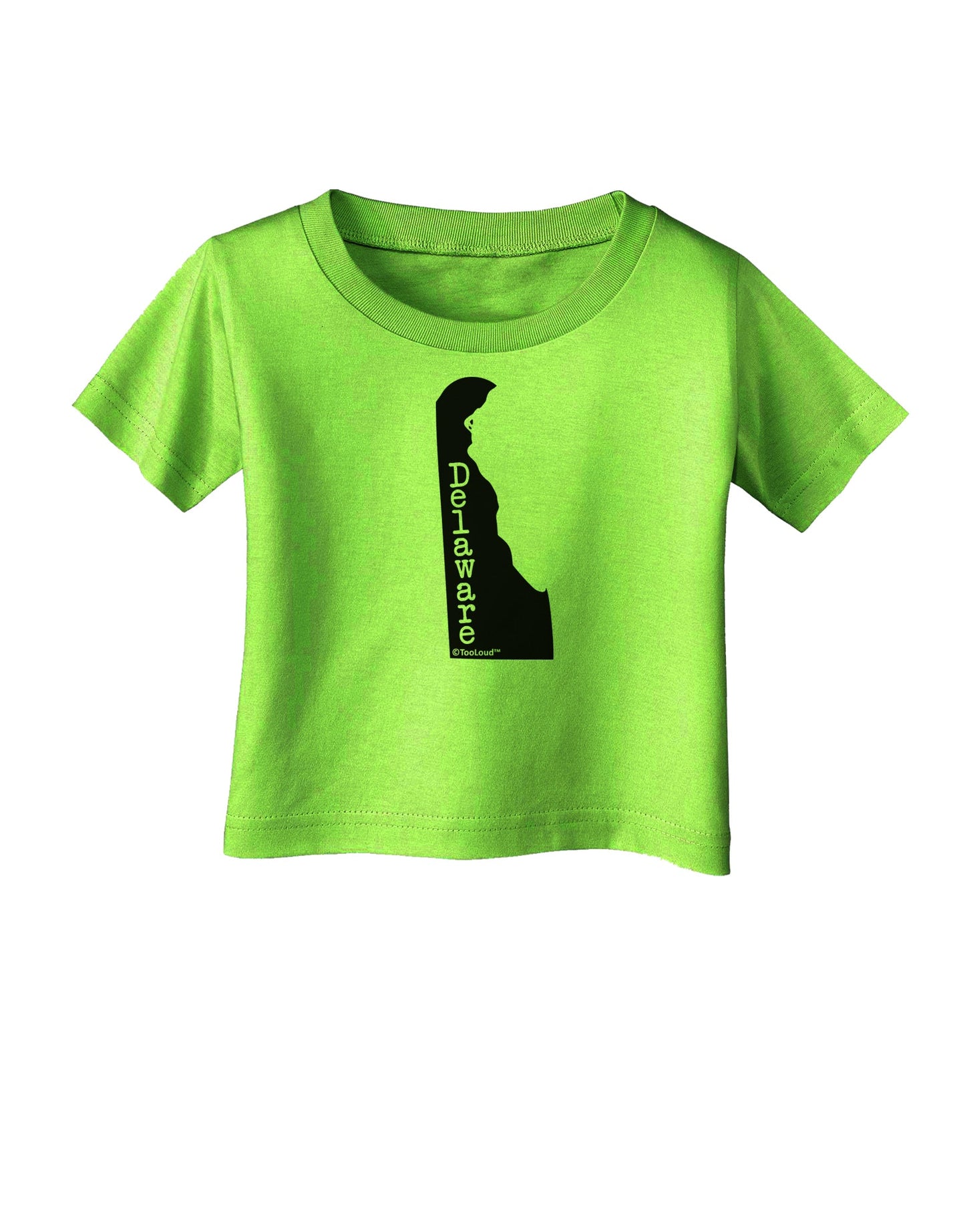 Delaware - United States Shape Infant T-Shirt by TooLoud-Infant T-Shirt-TooLoud-Lime-Green-06-Months-Davson Sales