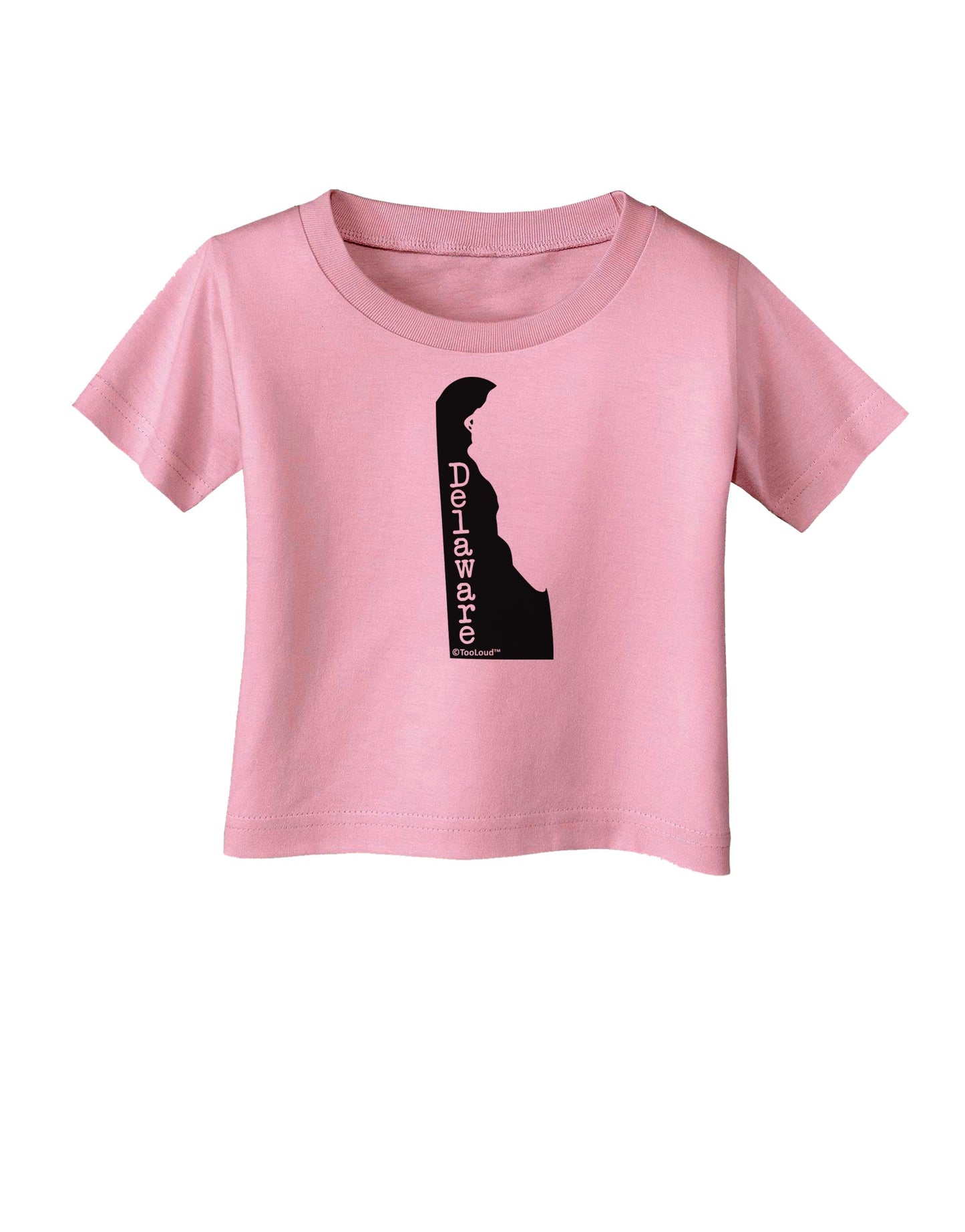 Delaware - United States Shape Infant T-Shirt by TooLoud-Infant T-Shirt-TooLoud-Candy-Pink-06-Months-Davson Sales
