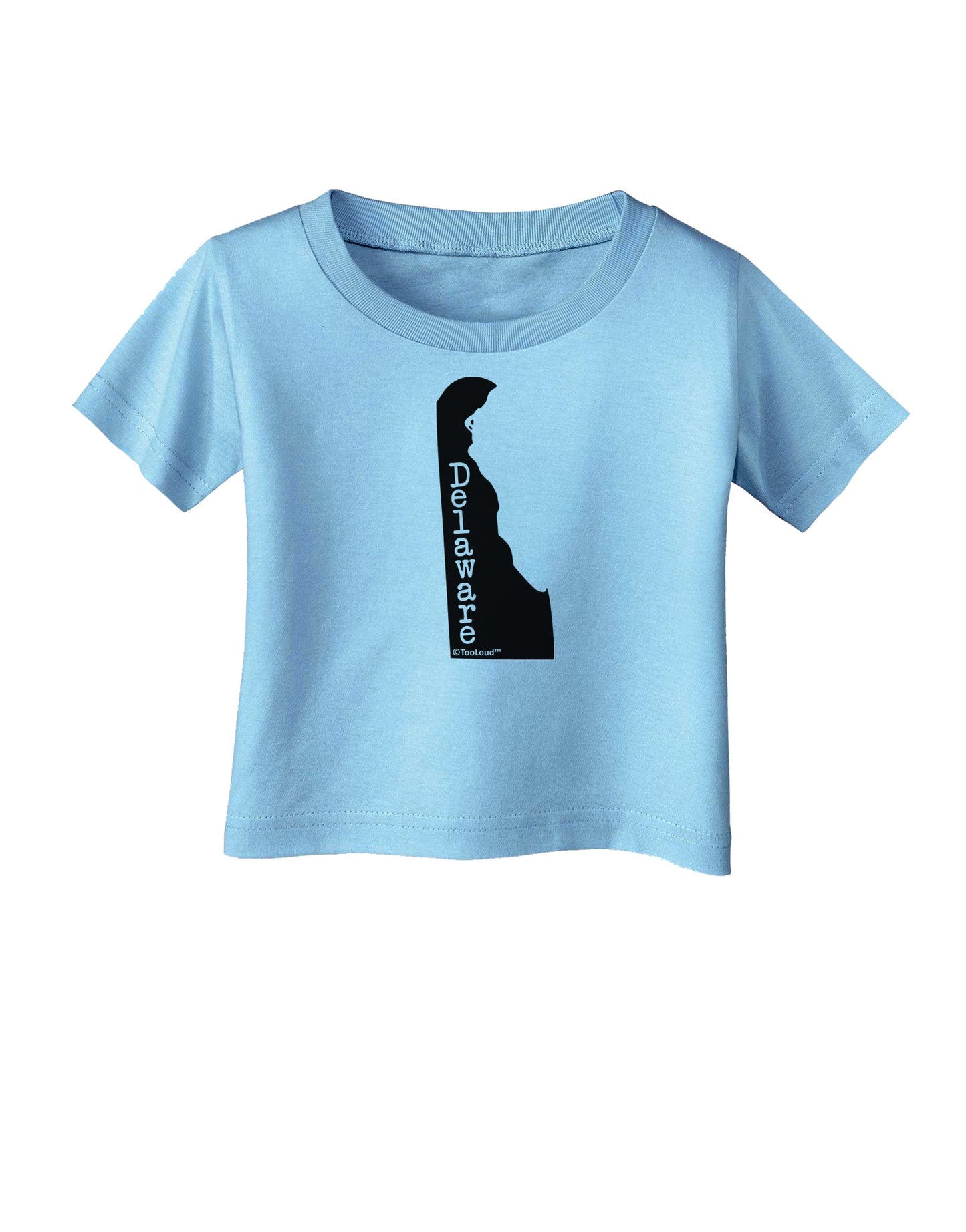 Delaware - United States Shape Infant T-Shirt by TooLoud-Infant T-Shirt-TooLoud-Aquatic-Blue-06-Months-Davson Sales