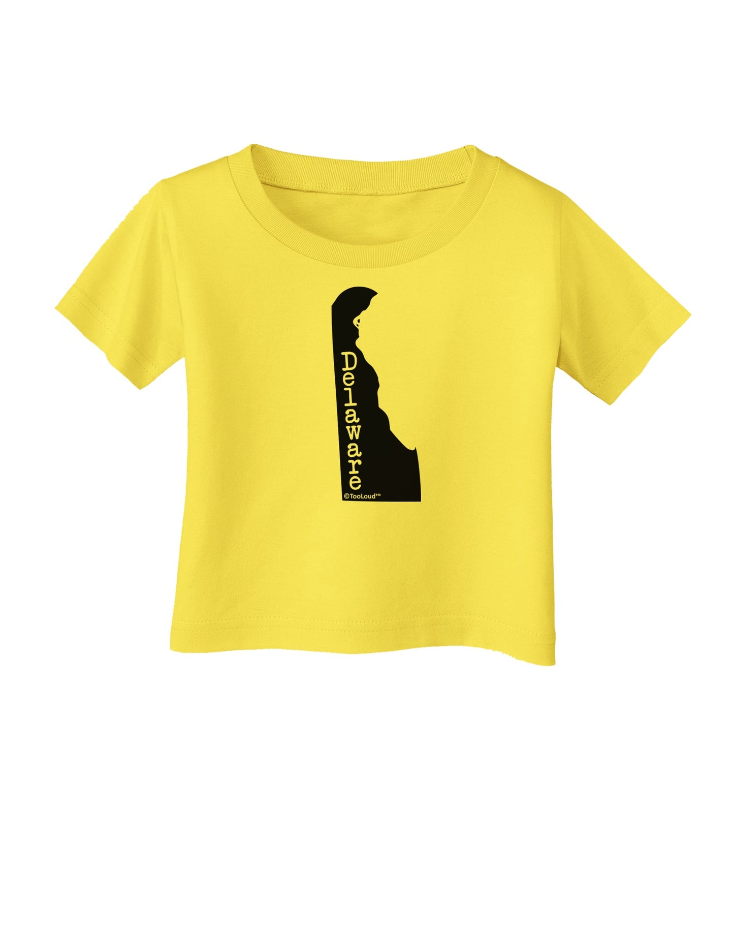 Delaware - United States Shape Infant T-Shirt by TooLoud-Infant T-Shirt-TooLoud-Yellow-06-Months-Davson Sales
