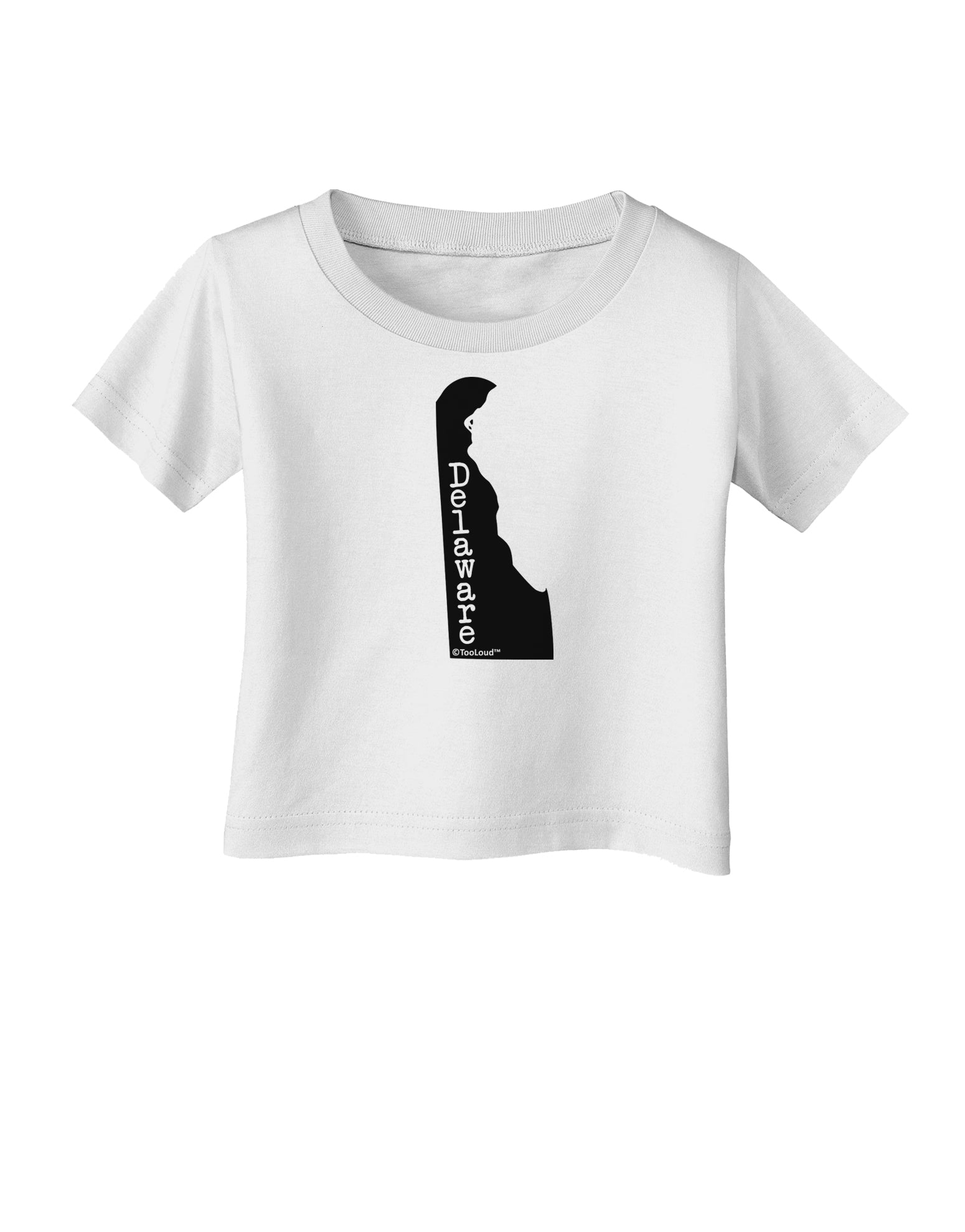 Delaware - United States Shape Infant T-Shirt by TooLoud-Infant T-Shirt-TooLoud-White-06-Months-Davson Sales