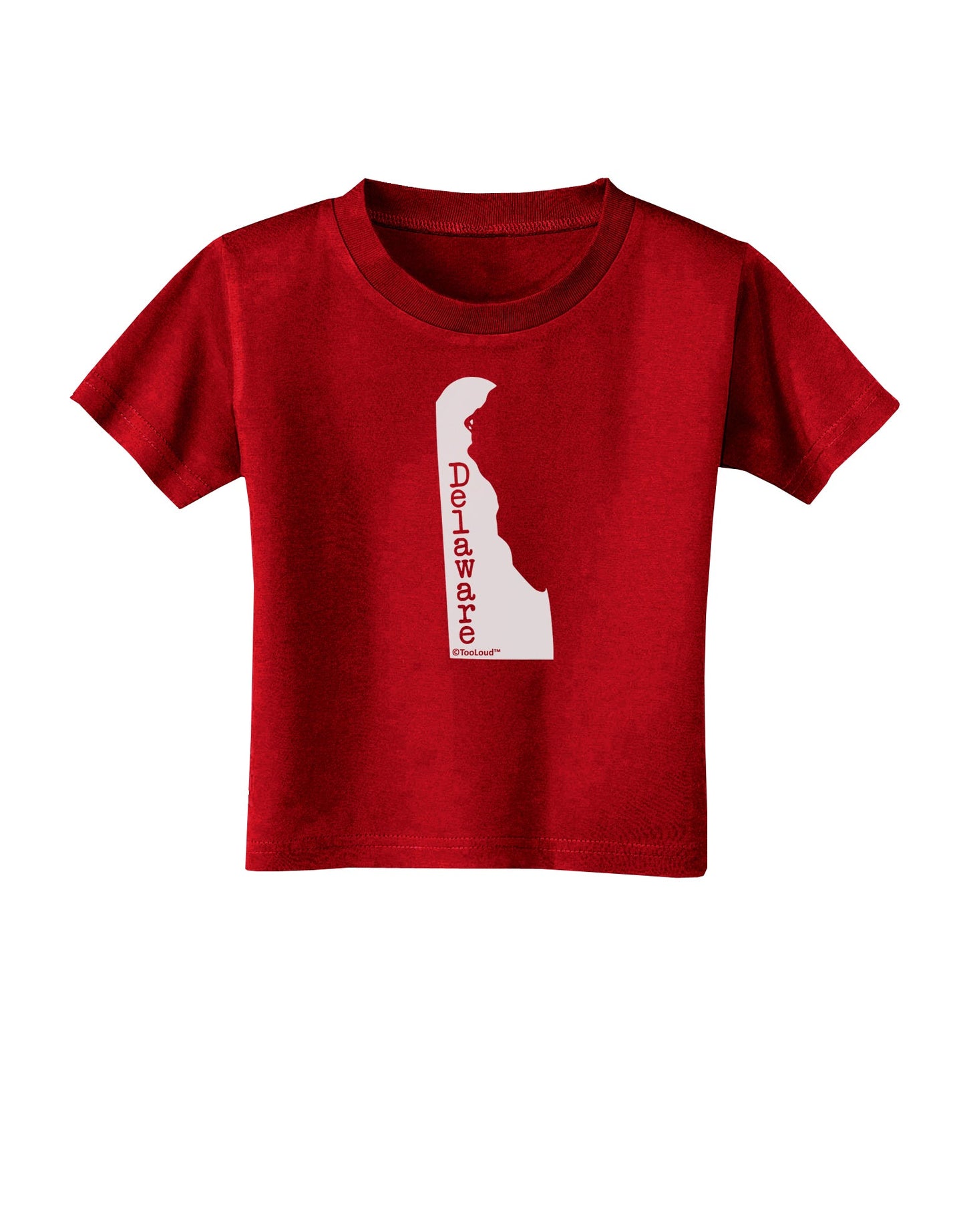 Delaware - United States Shape Toddler T-Shirt Dark by TooLoud-Toddler T-Shirt-TooLoud-Red-2T-Davson Sales