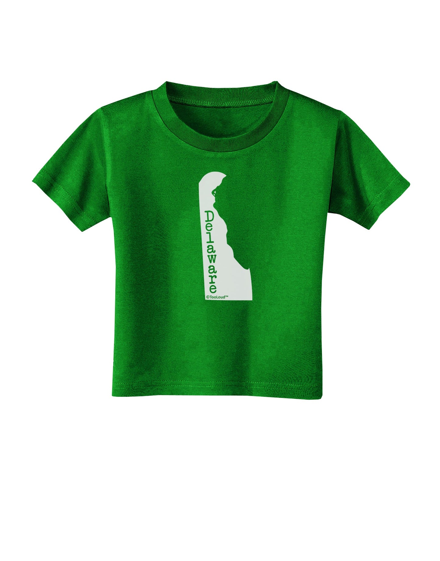 Delaware - United States Shape Toddler T-Shirt Dark by TooLoud-Toddler T-Shirt-TooLoud-Clover-Green-2T-Davson Sales