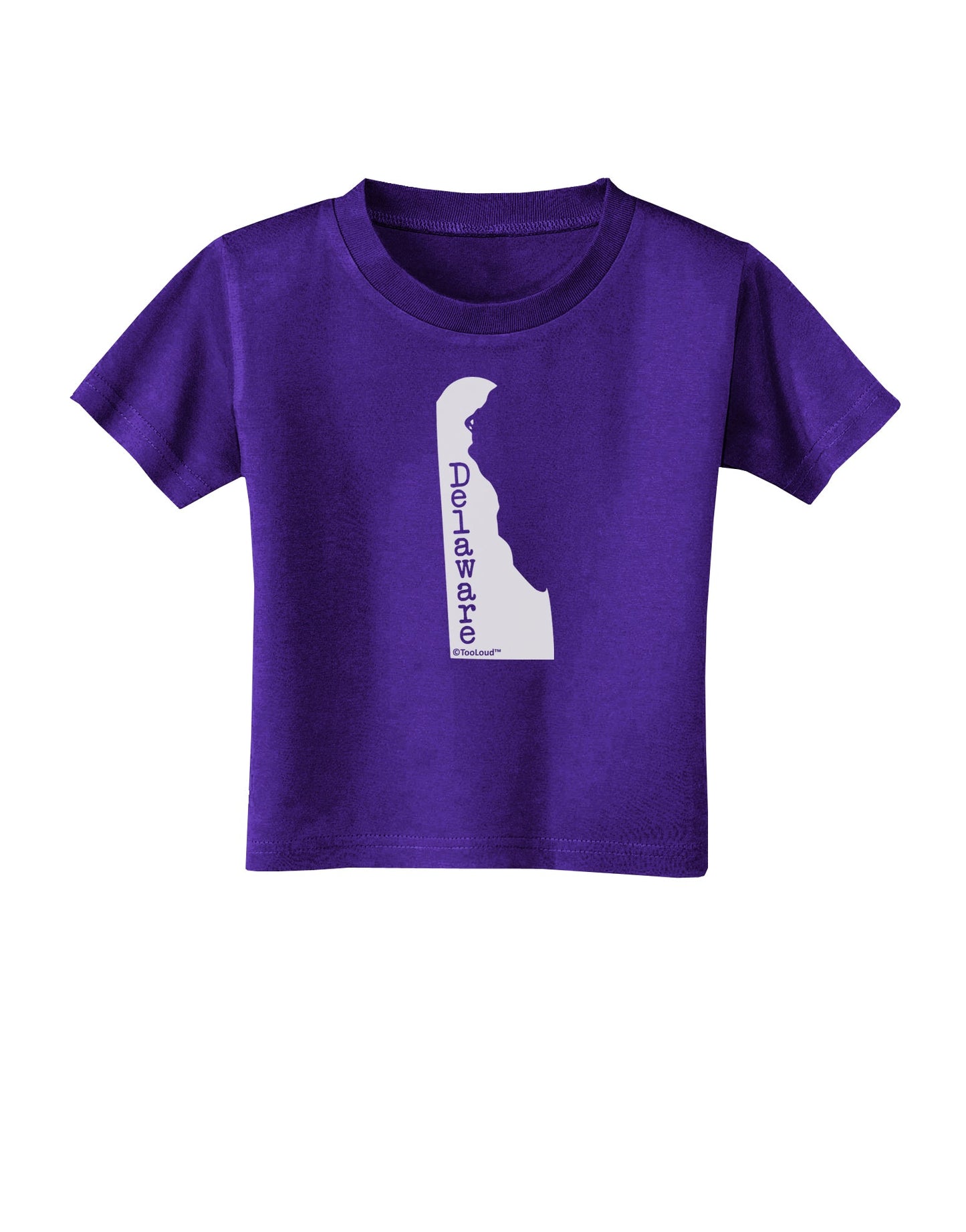 Delaware - United States Shape Toddler T-Shirt Dark by TooLoud-Toddler T-Shirt-TooLoud-Purple-2T-Davson Sales