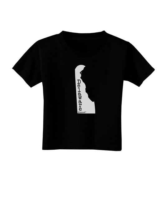 Delaware - United States Shape Toddler T-Shirt Dark by TooLoud-Toddler T-Shirt-TooLoud-Black-2T-Davson Sales
