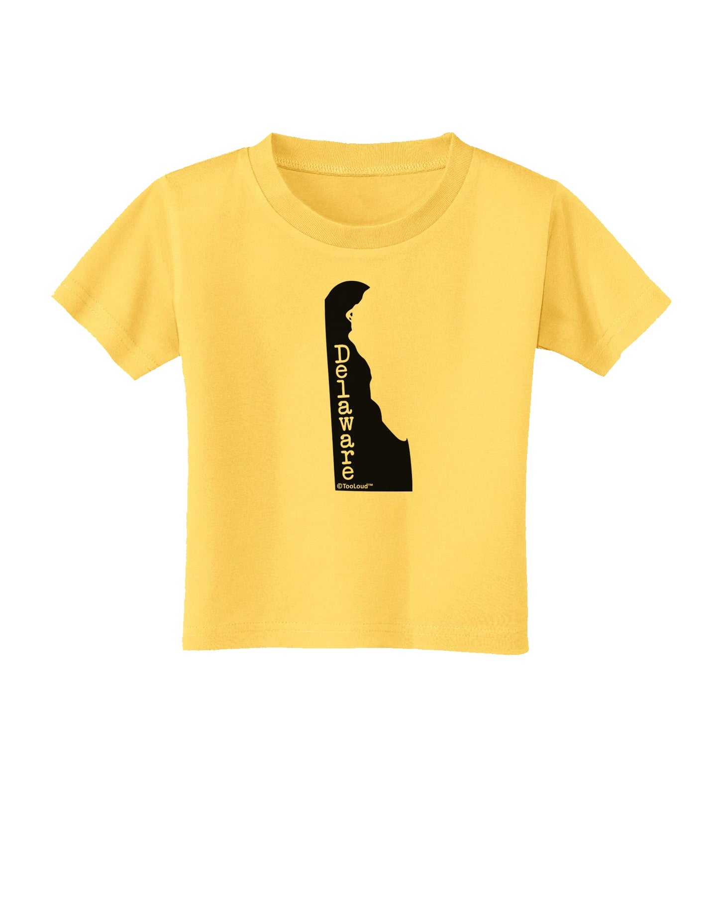 Delaware - United States Shape Toddler T-Shirt by TooLoud-Toddler T-Shirt-TooLoud-Yellow-2T-Davson Sales
