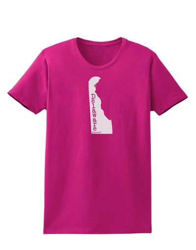 Delaware - United States Shape Womens Dark T-Shirt by TooLoud-Womens T-Shirt-TooLoud-Hot-Pink-Small-Davson Sales