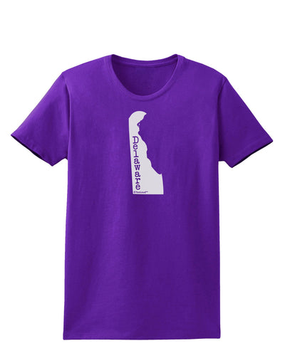 Delaware - United States Shape Womens Dark T-Shirt by TooLoud-Womens T-Shirt-TooLoud-Purple-X-Small-Davson Sales