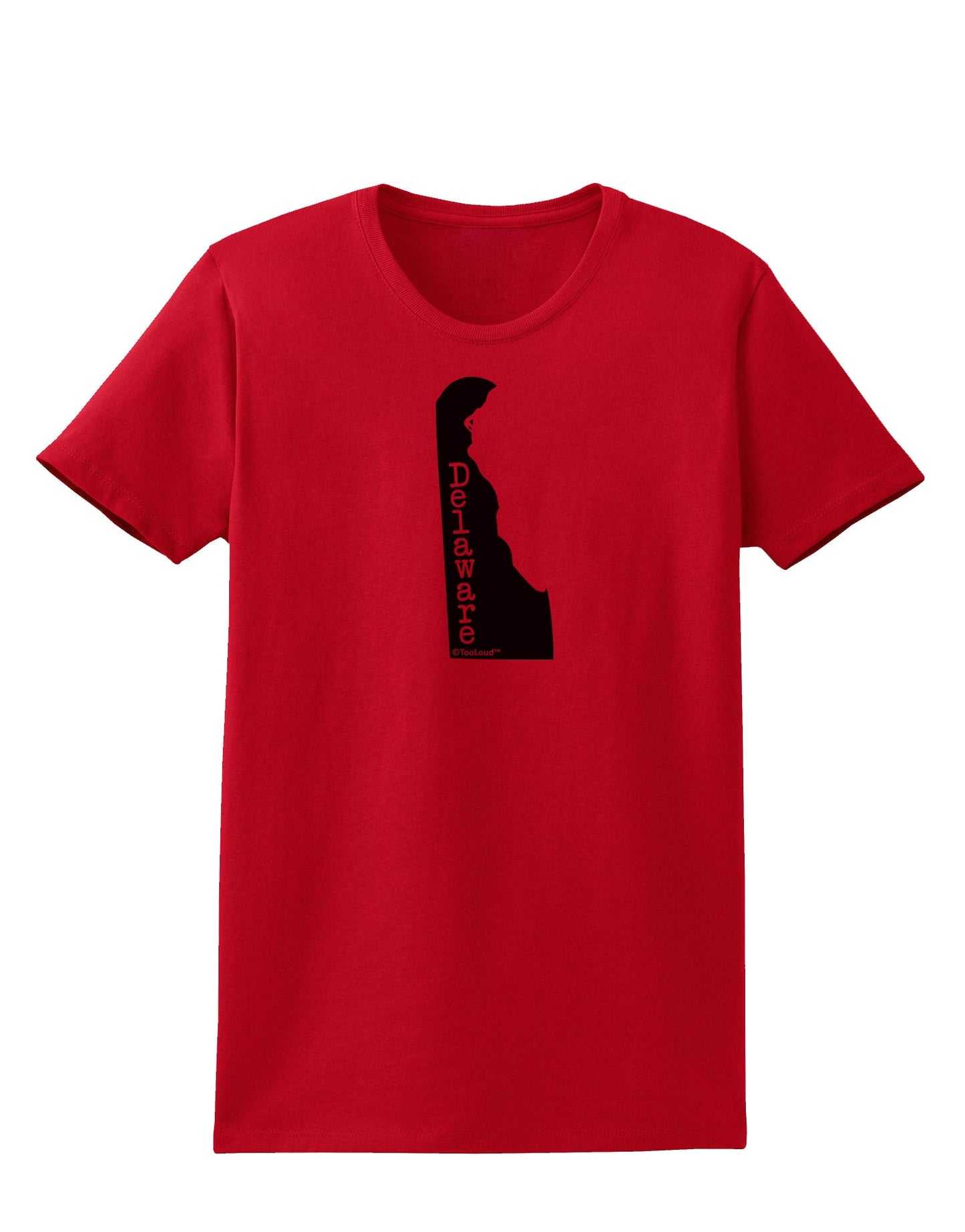 Delaware - United States Shape Womens T-Shirt by TooLoud-Womens T-Shirt-TooLoud-Red-X-Small-Davson Sales