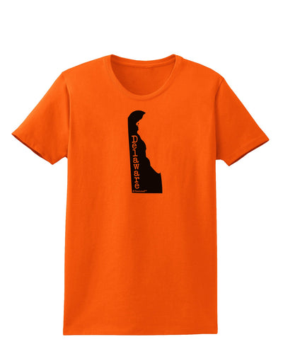 Delaware - United States Shape Womens T-Shirt by TooLoud-Womens T-Shirt-TooLoud-Orange-X-Small-Davson Sales