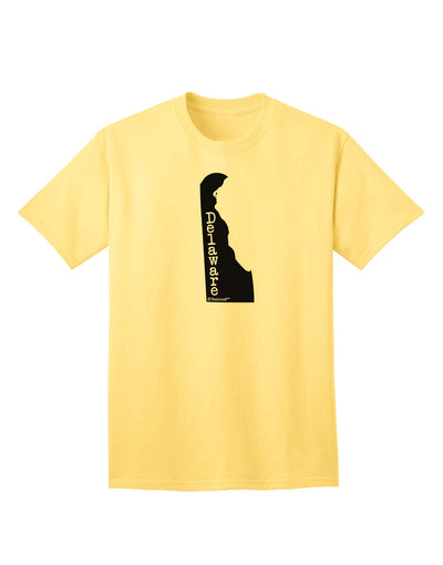 Delaware - United States Silhouette Adult T-Shirt by TooLoud-Mens T-shirts-TooLoud-Yellow-Small-Davson Sales